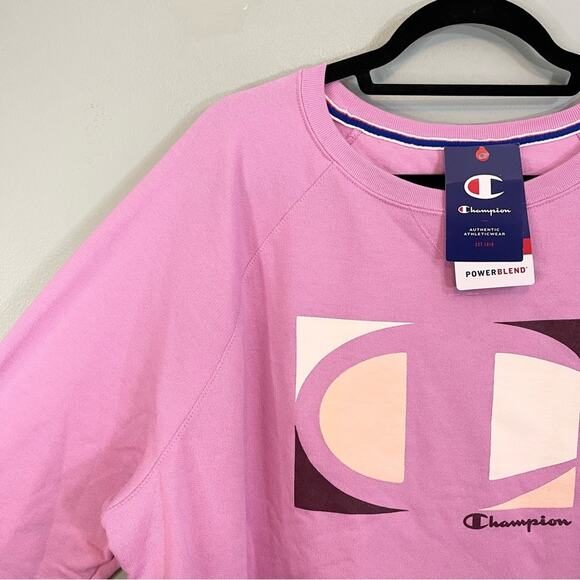 Champion Women's Powerblend Orchid Plus Size Lightweight Crewneck Size 2x NWT - Picture 3 of 10